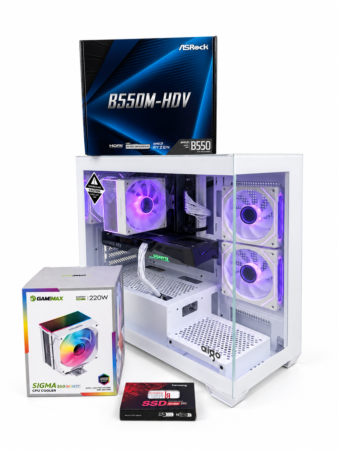 Stacionarus Žaidimų Kompiuteris RTX 3060Ti RYZEN 5 5600